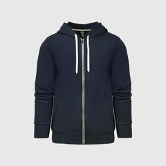 Navy Fleece French Terry Zip Hoodie