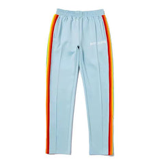 Palm Angels Style Rainbow Stripe Velour Track Pants