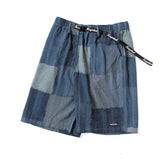 26SS KAPITAL HH Hirata and Hongri Vintage Baijia Cloth Splicing Printed Elastic Adjustable Shorts
