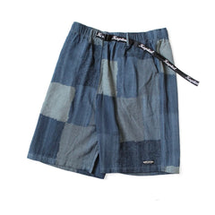 26SS KAPITAL HH Hirata and Hongri Vintage Baijia Cloth Splicing Printed Elastic Adjustable Shorts