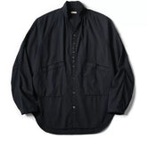 25AW KAPITAL Hirata and Hongri casual cotton and linen double bag irregular breasted loose long sleeved shirt