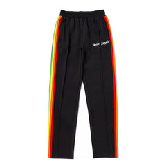 Palm Angels Style Rainbow Stripe Velour Track Pants