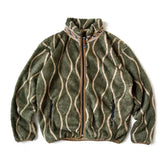 23AW KAPITAL Hirata and Hongri Tangcao fleece wavy striped fleece zipper jacket jacket