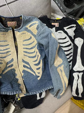 24SS KAPITAL Kazuhiro Hirata Double sided Denim Denim Heavy duty Bone Embroidered Loose Jacket Coat