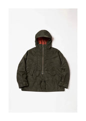 23SS KOLOR Abe Run One Day Series Two Color Nylon Waterproof Double Zipper Loose Hooded Long Sleeve Hoodie
