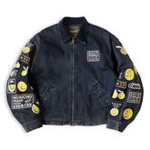 24SS KAPITAL Hirata and Hongri style denim patch embroidery distressed detachable lining jacket jacket jacket
