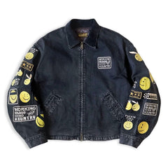 24SS KAPITAL Hirata and Hongri style denim patch embroidery distressed detachable lining jacket jacket jacket