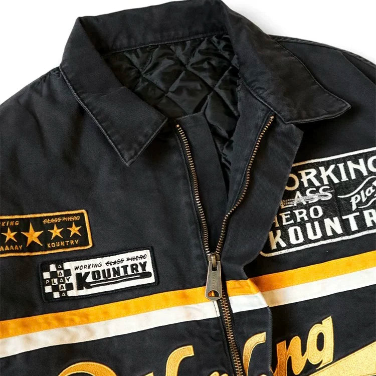 24AW KAPITAL Hirata Kazuhiro correct version Japanese batik embroidered motorcycle long-sleeved quilted jacket