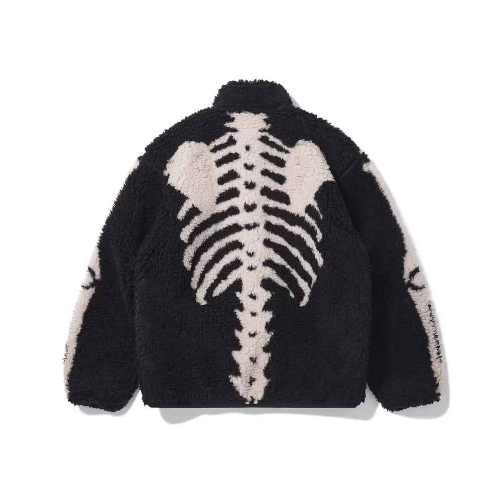 25AW KAPITAL Hirata and Hongri Double sided Fleece Bone Warm Half High Collar Lamb Fleece Coat