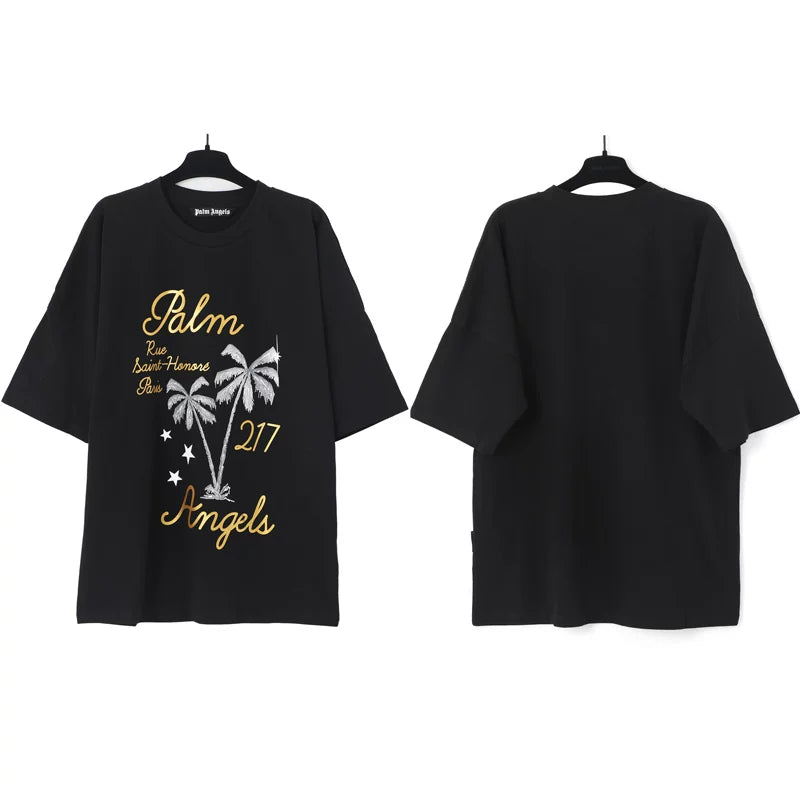 Palm Angels Graphic Oversized Cotton Streetwear Tee