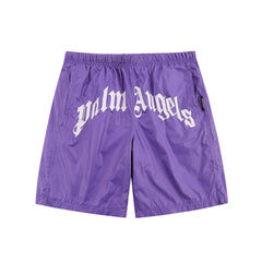 Palm Angels Style Letter Print Quick Dry Shorts