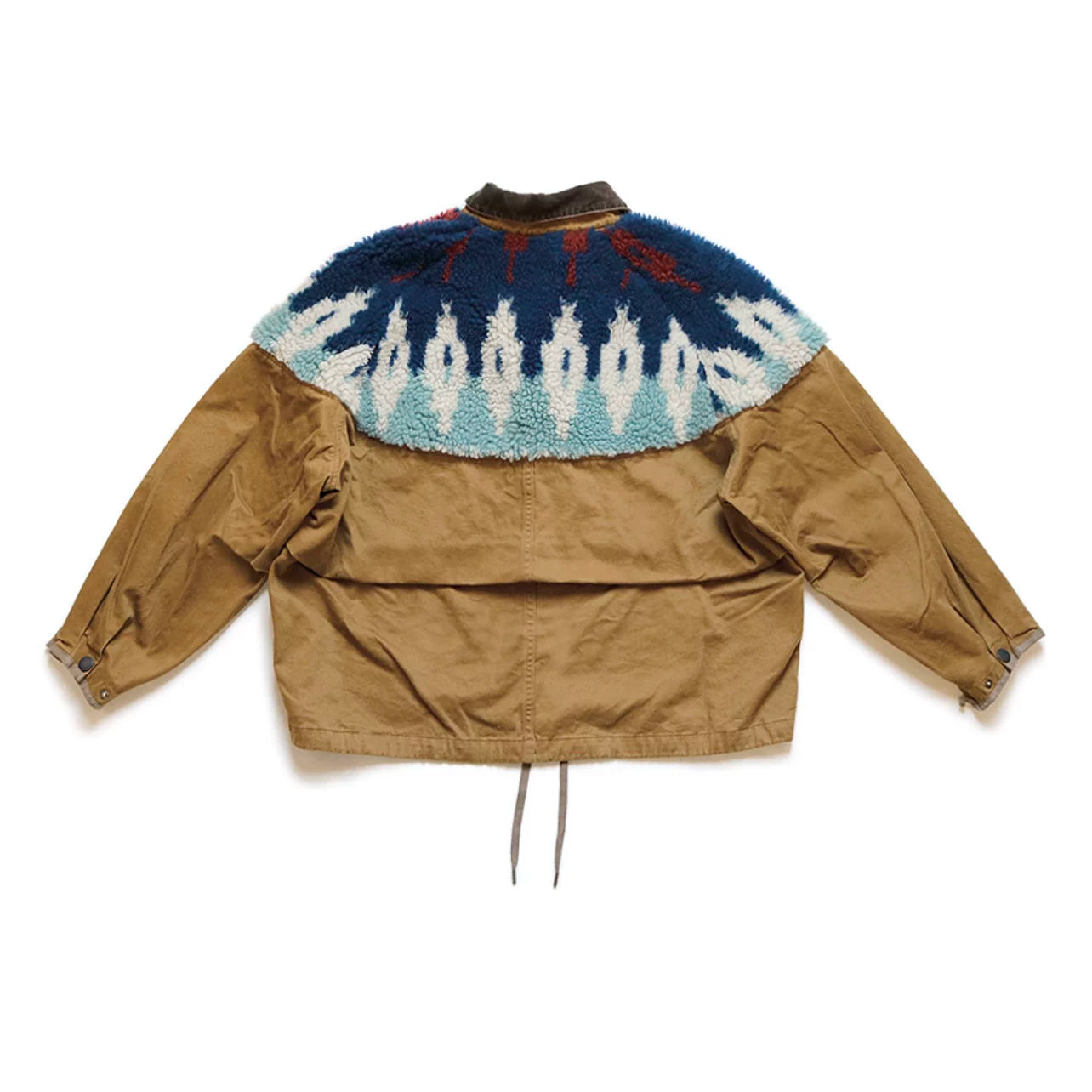 Zhong Chuxi's same KAPITAL Hirata and Hongri casual lamb wool patchwork workwear half high collar jacket