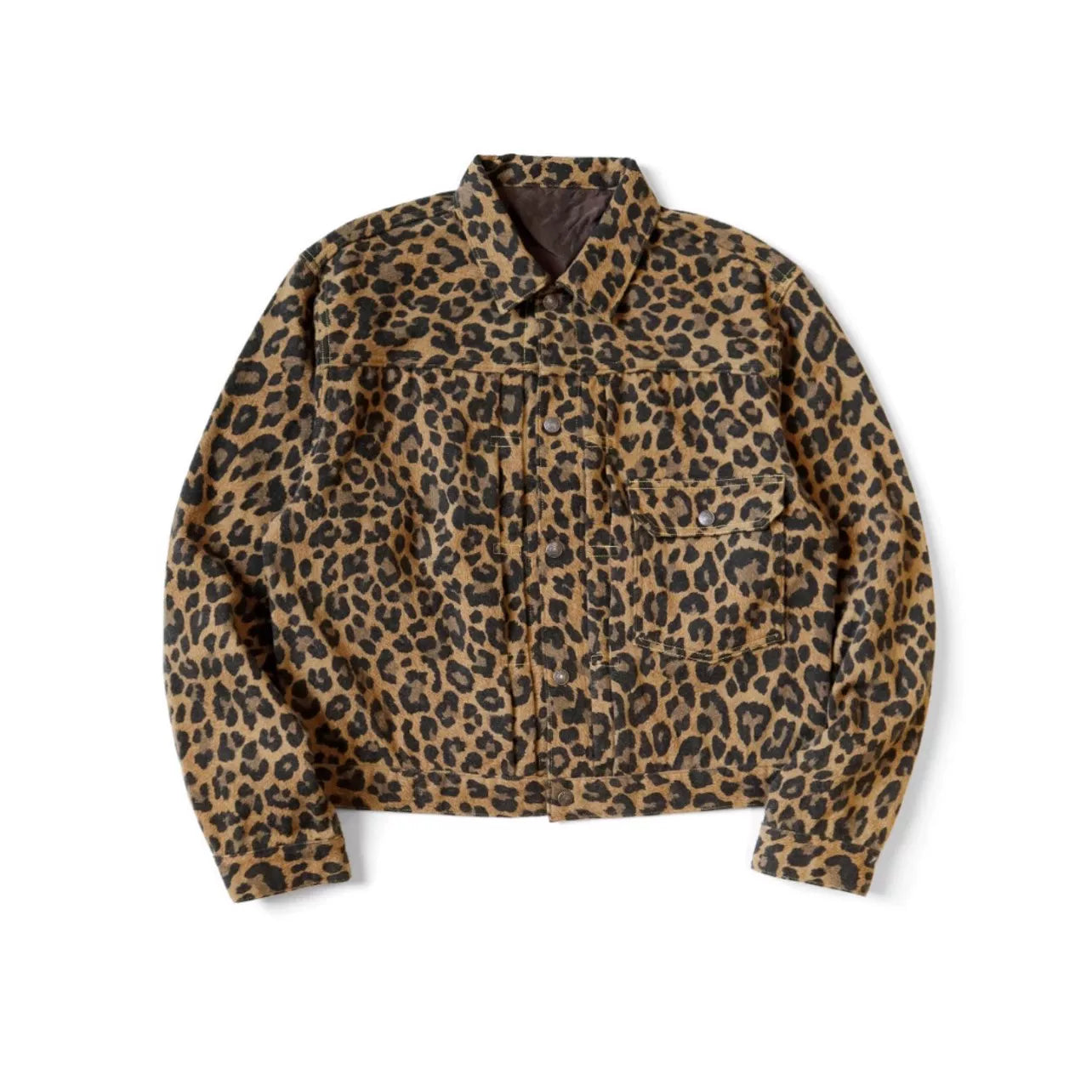 25AW KAPITAL HH Hirata and Hongri leopard print two pocket workwear casual lapel jacket jacket