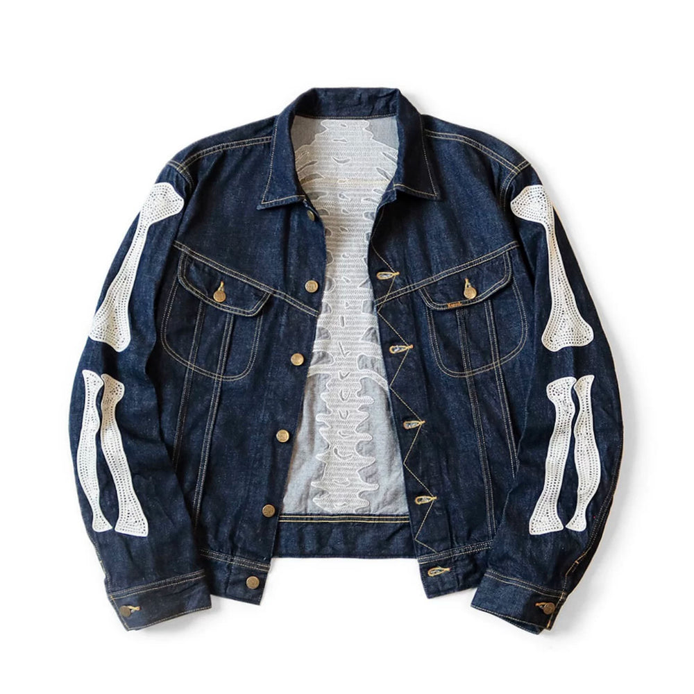 KAPITAL 2024 Spring New Japanese Denim Collar Embroidered Jacket Cotton Loose Jacket
