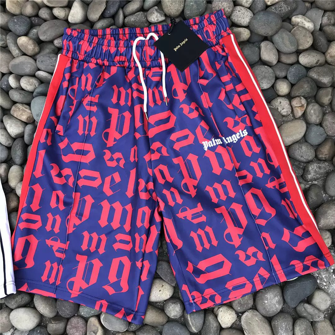 Palm Angels Style Rainbow Stripe Quick Dry Shorts