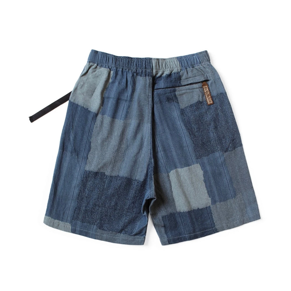 26SS KAPITAL HH Hirata and Hongri Vintage Baijia Cloth Splicing Printed Elastic Adjustable Shorts