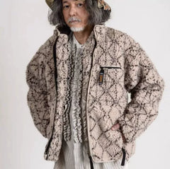 KAPITAL double-sided high neck jacket designed by Kazuhiro Hirata for men and women's versatile autumn and winter jacket