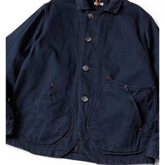 25AW KAPITAL HH Hirata and Hongri casual blue dyed denim deconstructive lapel workwear jacket