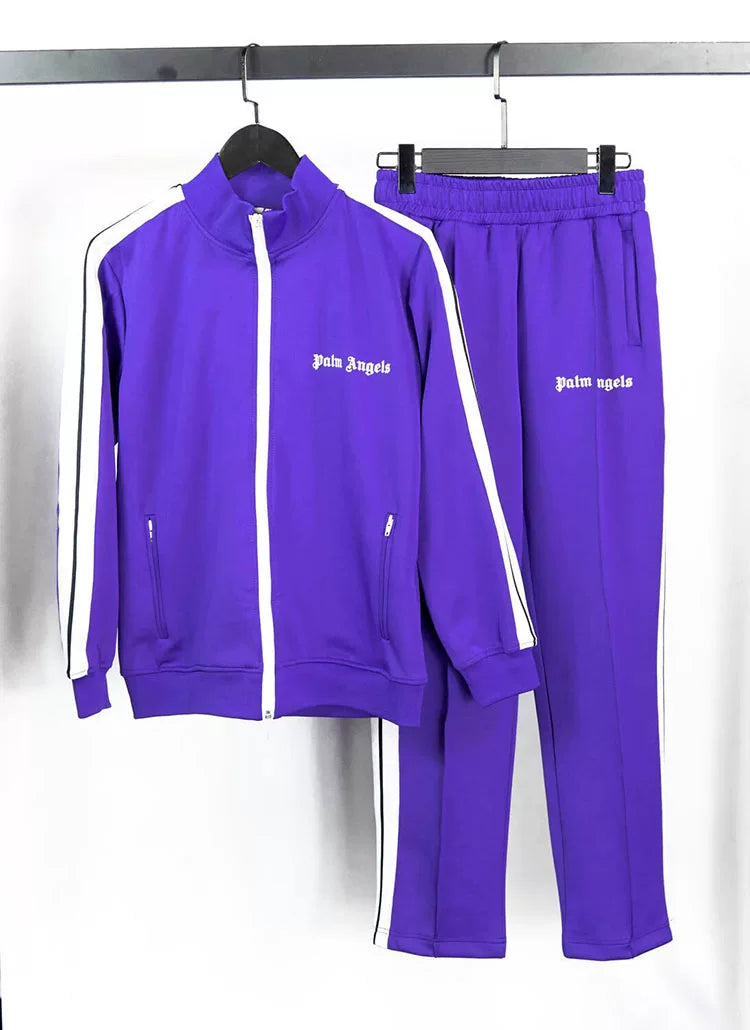 Palm Angels Style Rainbow Stripe Tracksuit Set