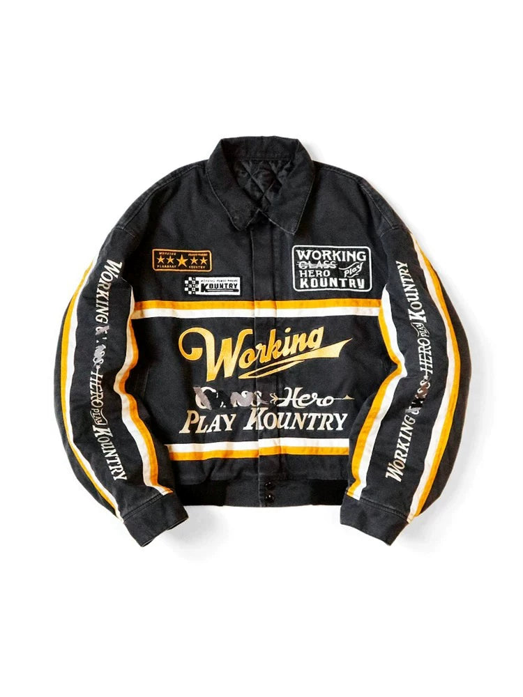 24AW KAPITAL Hirata Kazuhiro correct version Japanese batik embroidered motorcycle long-sleeved quilted jacket