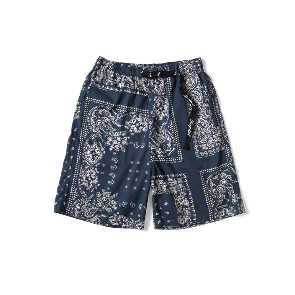 25SS KAPITAL Hirata and Hongri casual cashew flower print adjustable elastic loose shorts