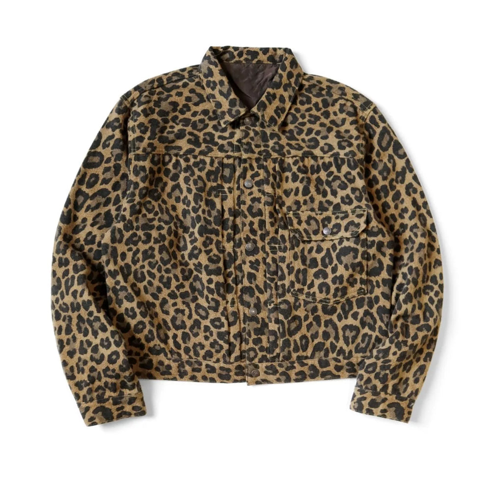 25AW KAPITAL HH Hirata and Hongri leopard print two pocket workwear casual lapel jacket jacket