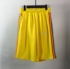 Palm Angels Style Rainbow Stripe Quick Dry Shorts