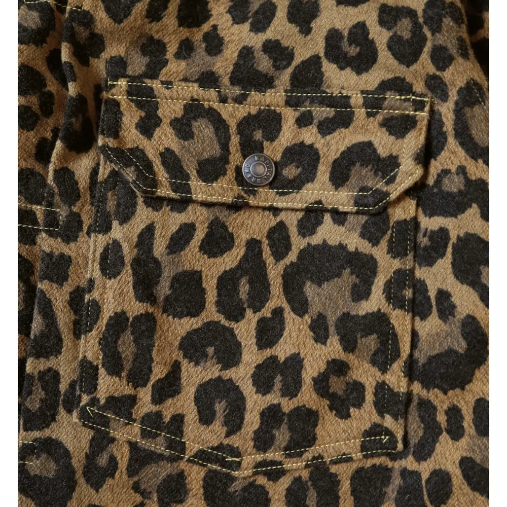 25AW KAPITAL HH Hirata and Hongri leopard print two pocket workwear casual lapel jacket jacket