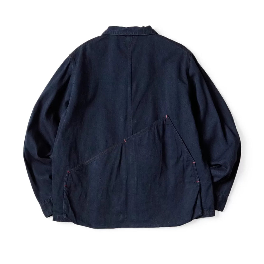 25AW KAPITAL HH Hirata and Hongri casual blue dyed denim deconstructive lapel workwear jacket