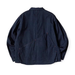 25AW KAPITAL HH Hirata and Hongri casual blue dyed denim deconstructive lapel workwear jacket