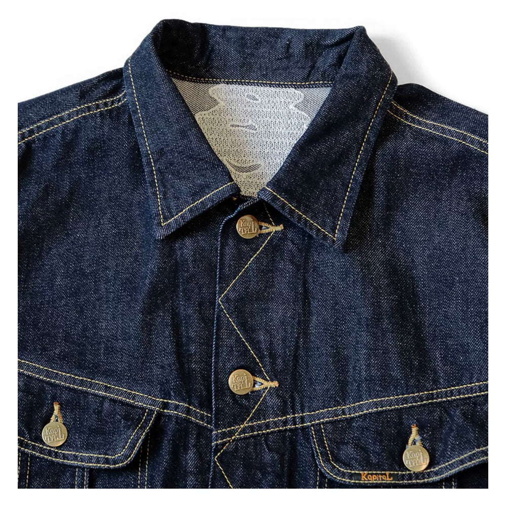 KAPITAL 2024 Spring New Japanese Denim Collar Embroidered Jacket Cotton Loose Jacket