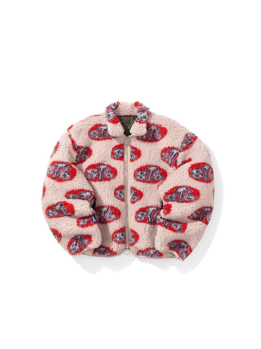 Justin Bieber's same KAPITAL Hirata and Hongri lamb fleece warm 8T6 patterned jacket