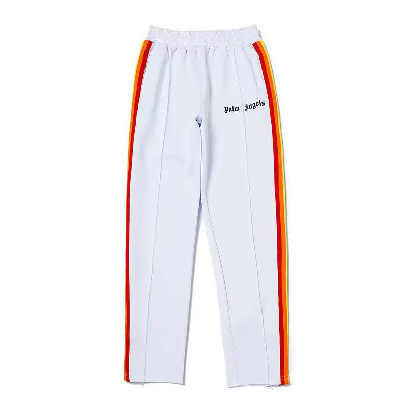 Palm Angels Style Rainbow Stripe Velour Track Pants
