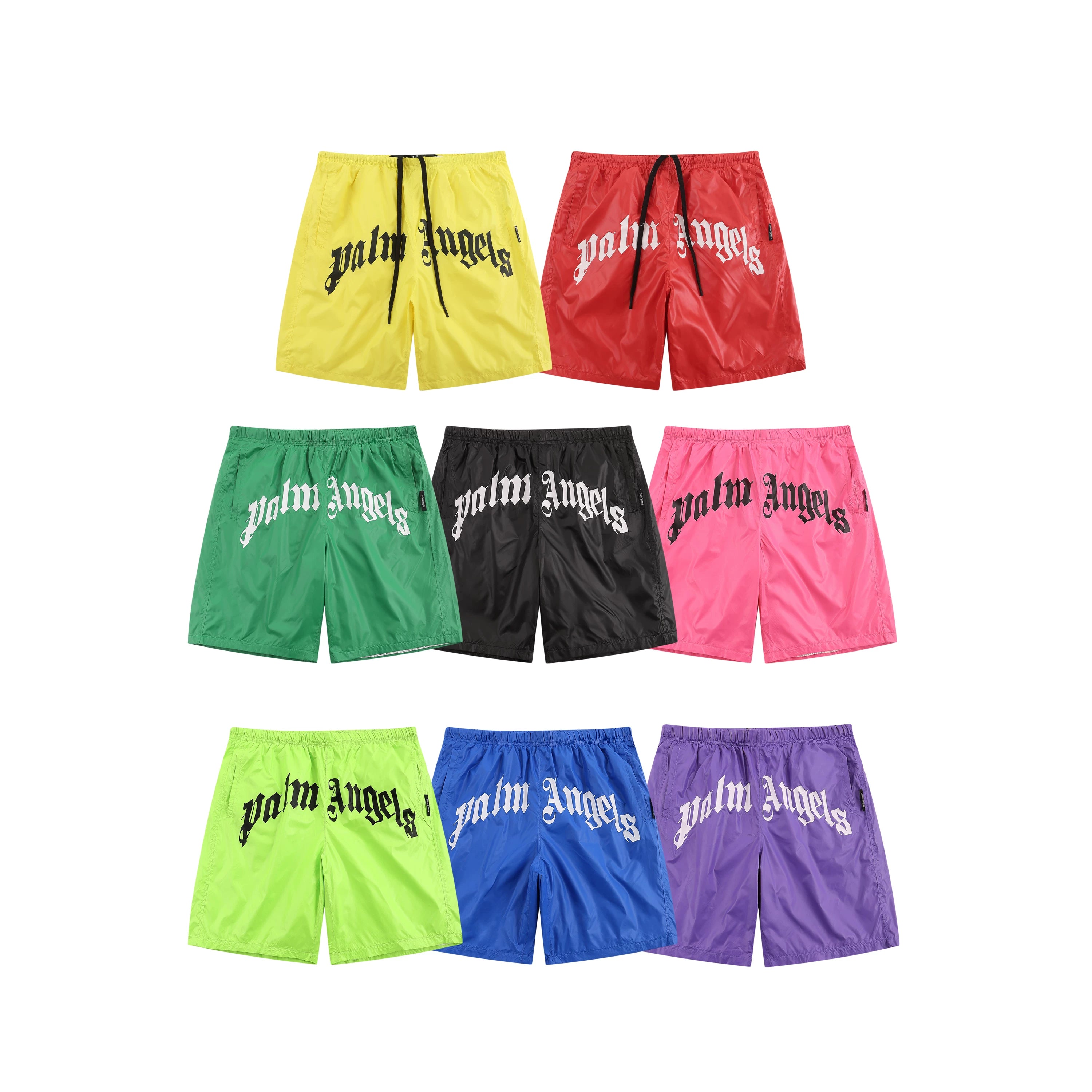 Palm Angels Style Letter Print Quick Dry Shorts