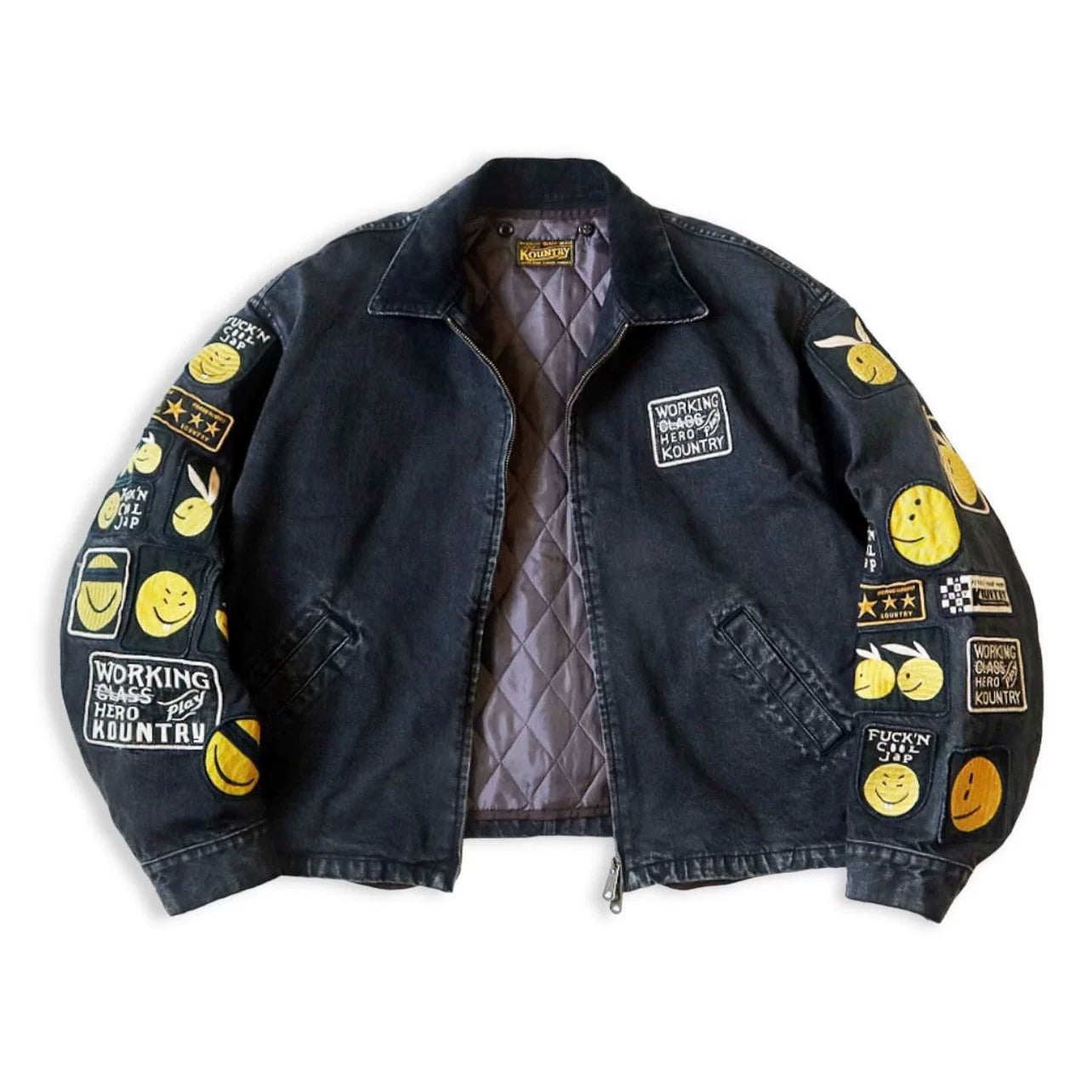 24SS KAPITAL Hirata and Hongri style denim patch embroidery distressed detachable lining jacket jacket jacket
