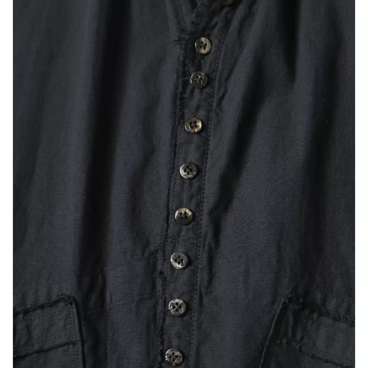 25AW KAPITAL Hirata and Hongri casual cotton and linen double bag irregular breasted loose long sleeved shirt