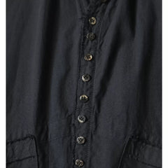 25AW KAPITAL Hirata and Hongri casual cotton and linen double bag irregular breasted loose long sleeved shirt