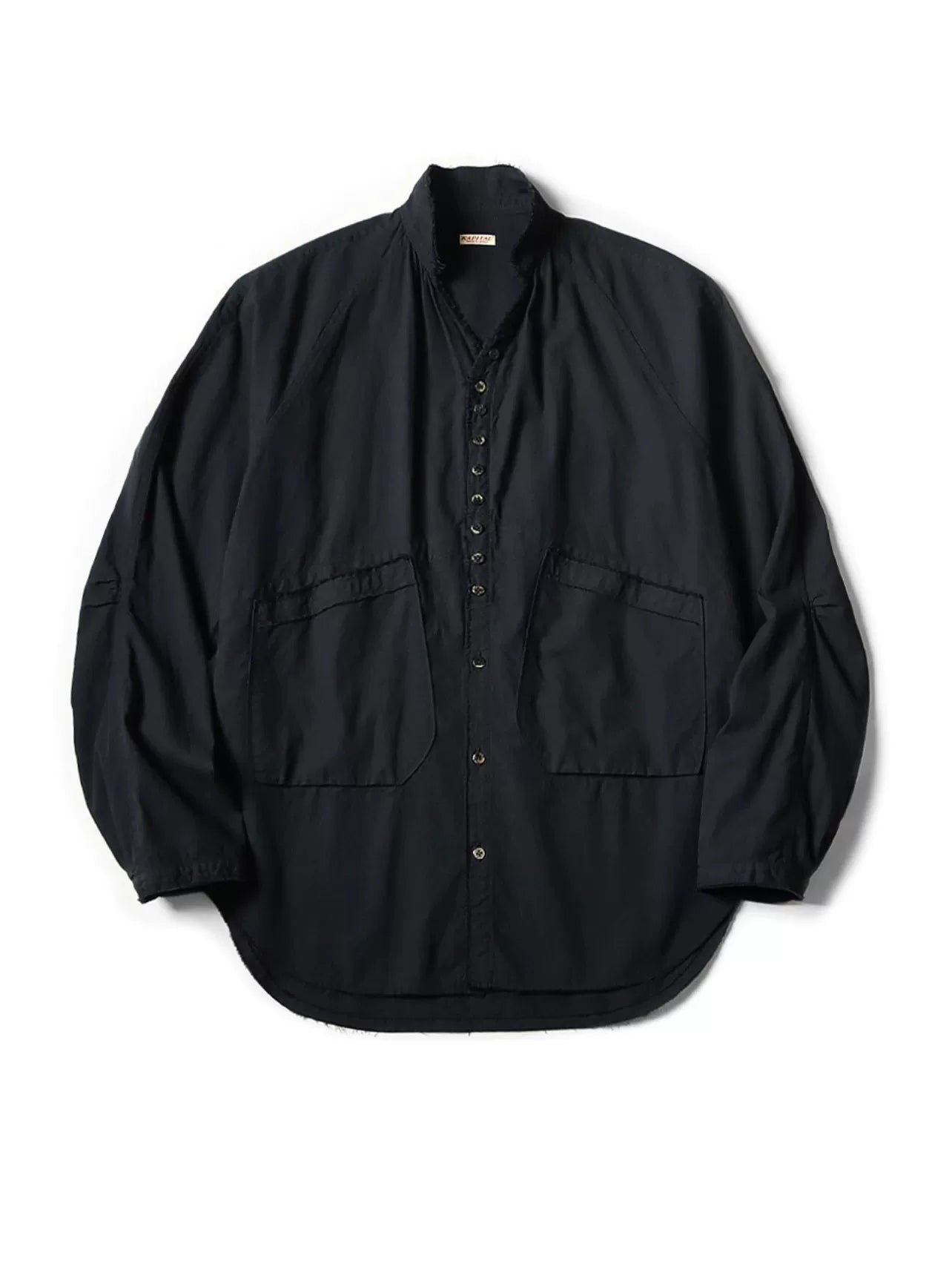 25AW KAPITAL Hirata and Hongri casual cotton and linen double bag irregular breasted loose long sleeved shirt