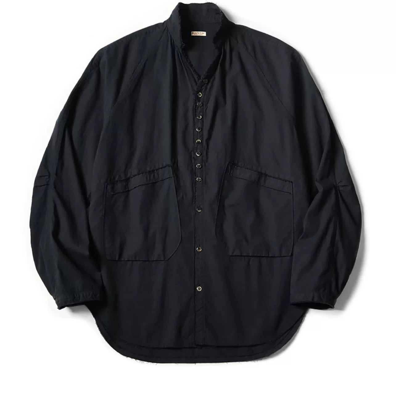 25AW KAPITAL Hirata and Hongri casual cotton and linen double bag irregular breasted loose long sleeved shirt