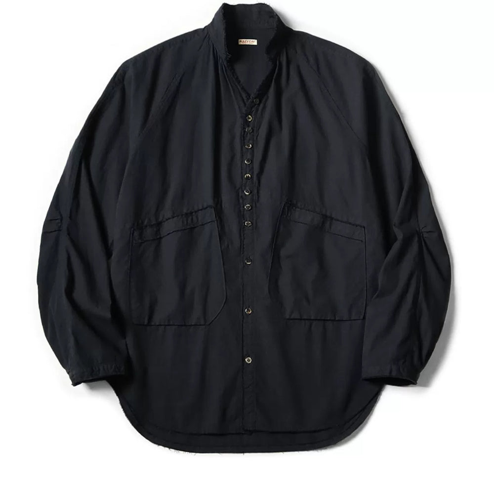 25AW KAPITAL Hirata and Hongri casual cotton and linen double bag irregular breasted loose long sleeved shirt