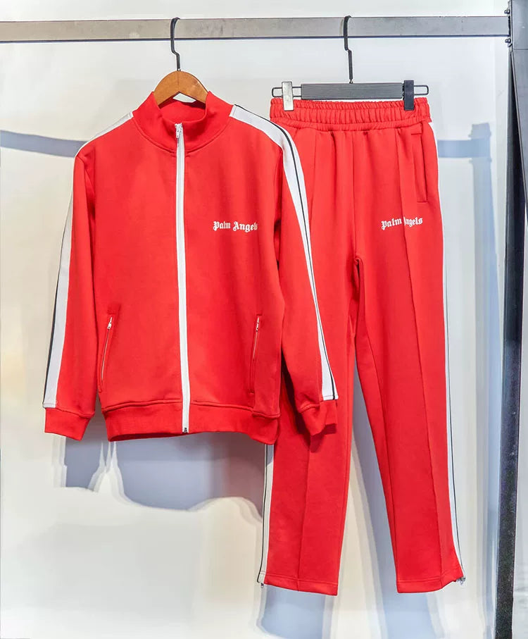 Palm Angels Style Rainbow Stripe Tracksuit Set