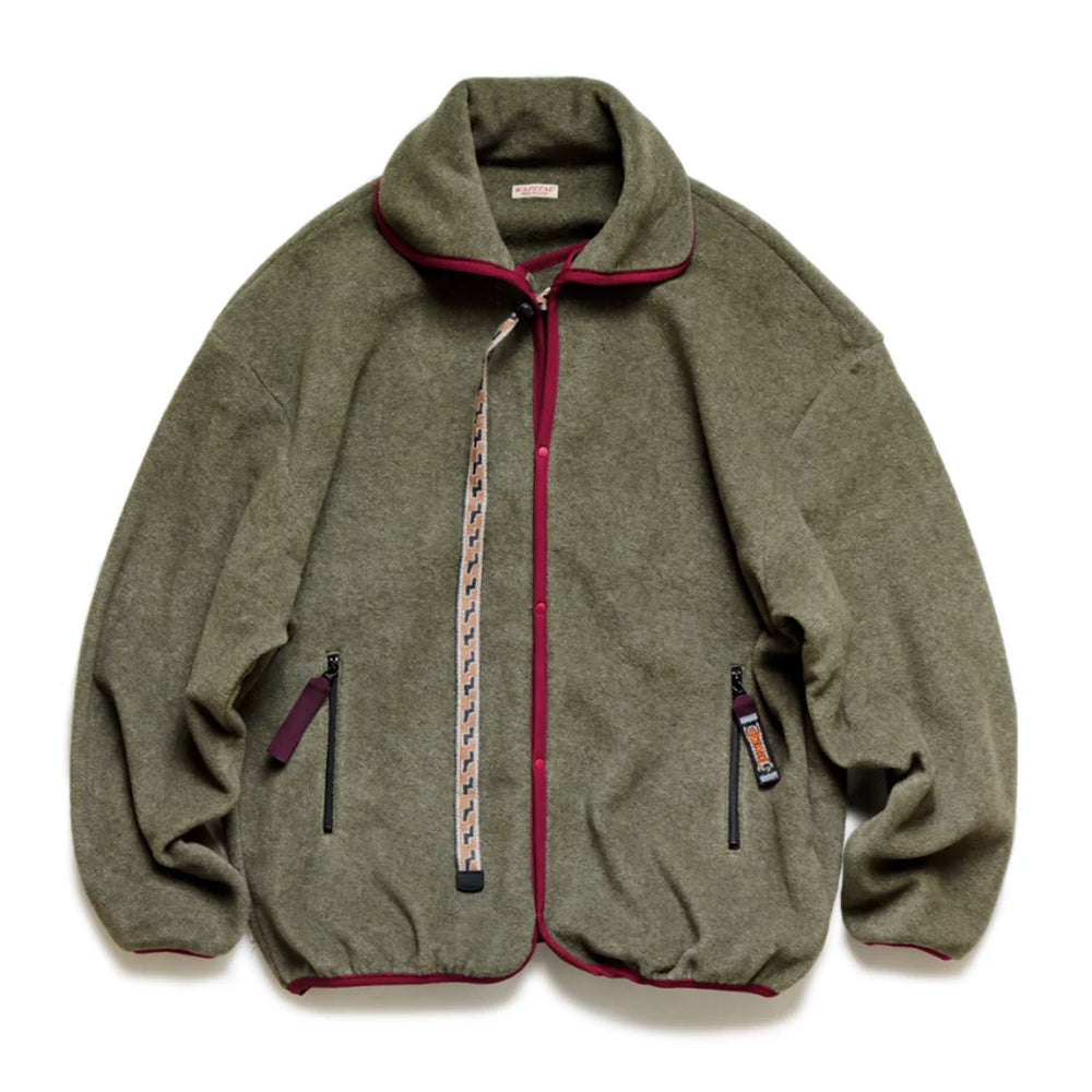21AW KAPITAL Hirata Kazuhiro Two tone Fleece Embroidery Multi functional Loose Long Sleeve Jacket Coat