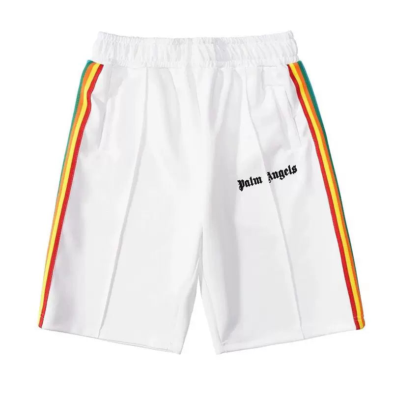 Palm Angels Style Rainbow Stripe Quick Dry Shorts