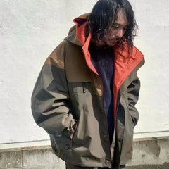 23SS KOLOR Abe Run One Color Japanese Splicing Waterproof Splicing Skill Stormtrooper Jacket Hooded Jacket