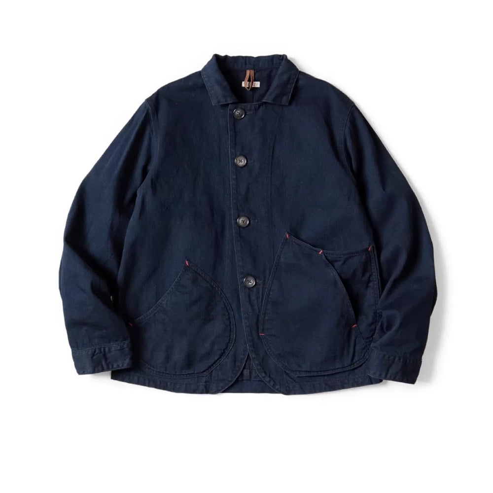 25AW KAPITAL HH Hirata and Hongri casual blue dyed denim deconstructive lapel workwear jacket