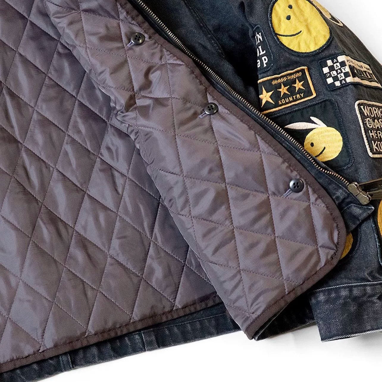 24SS KAPITAL Hirata and Hongri style denim patch embroidery distressed detachable lining jacket jacket jacket