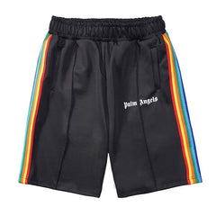 Palm Angels Style Rainbow Stripe Quick Dry Shorts