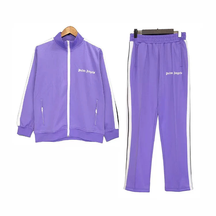Palm Angels Style Rainbow Stripe Tracksuit Set