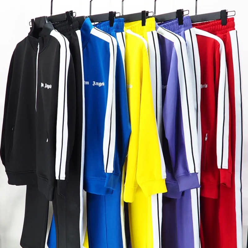 Palm Angels Style Rainbow Stripe Tracksuit Set