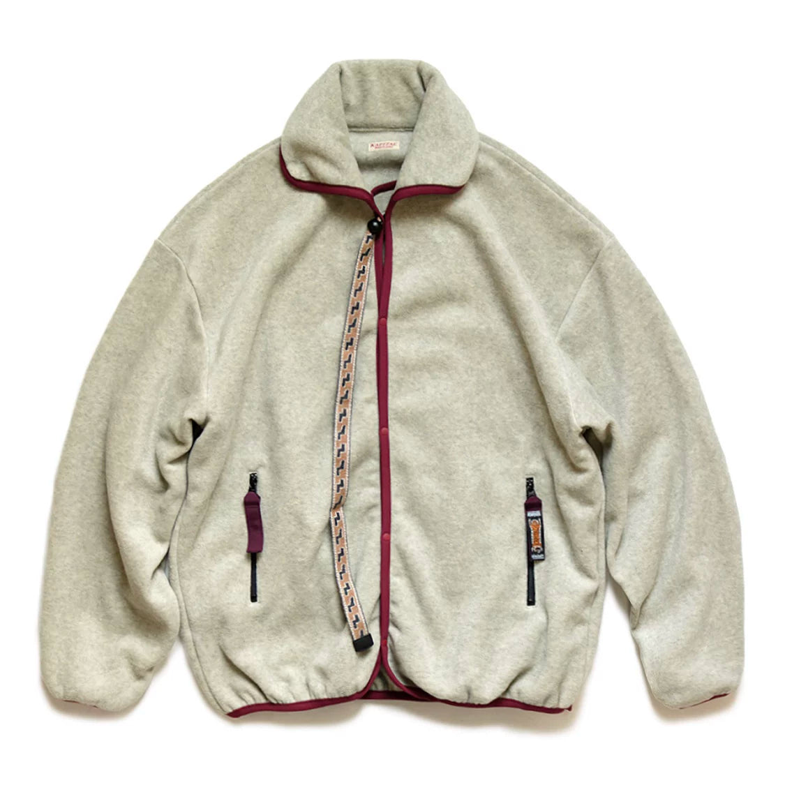 21AW KAPITAL Hirata Kazuhiro Two tone Fleece Embroidery Multi functional Loose Long Sleeve Jacket Coat